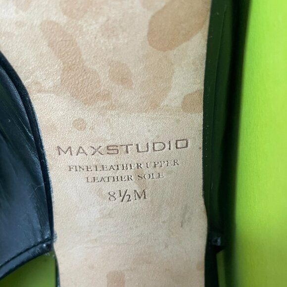 Max Studio Xalt Black Slingback Open Toe Heels - Picture 10 of 11